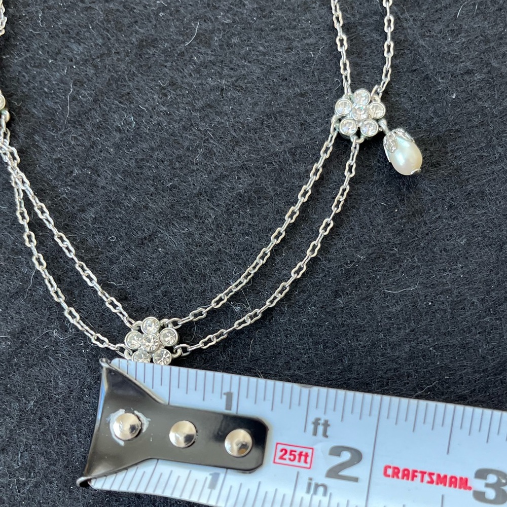 Elegant Silver Floral Necklace, The Perfect Wedding Necklace! - Picture 8 of 11